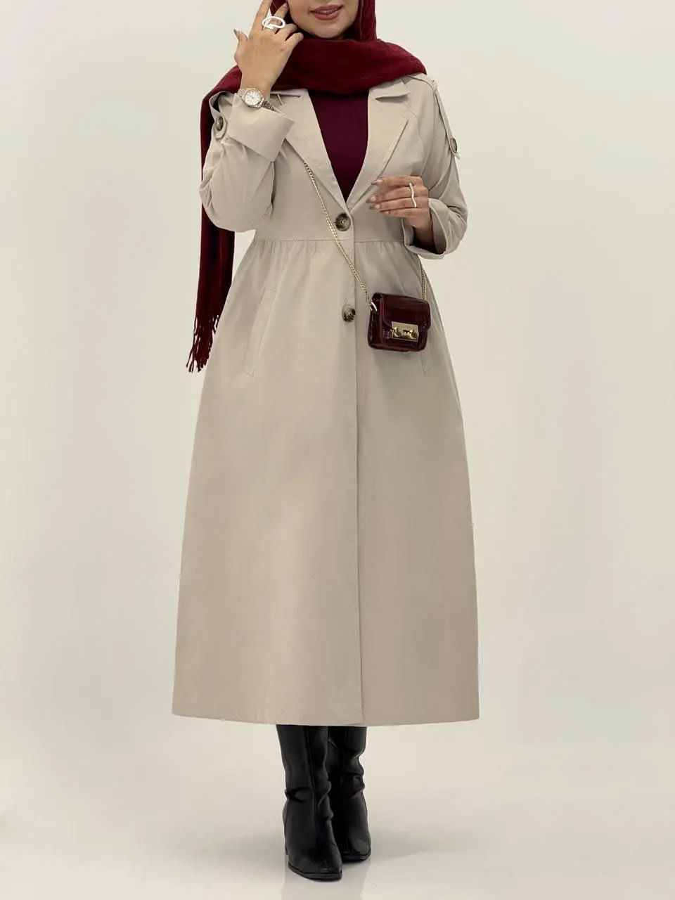 3571-بارونی بلند منگو (ایراددار)